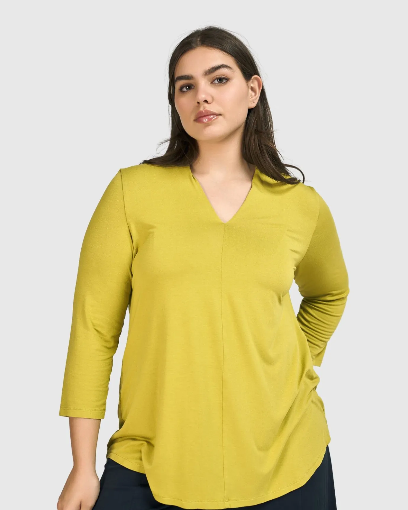 Women Alembika Tops & Tunics<Essential V-Neck Top, Lime