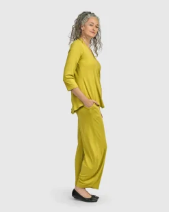 Women Alembika Tops & Tunics<Essential V-Neck Top, Lime