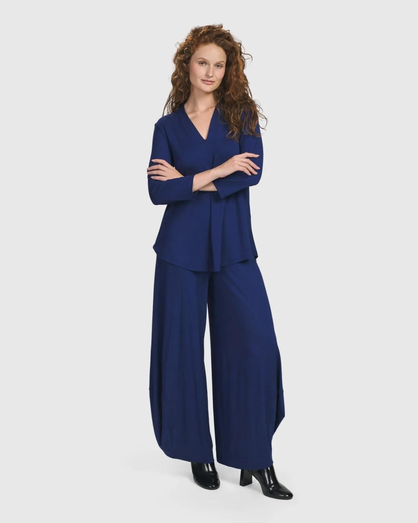 Women Alembika Plus<Essential V-Neck Top, Royal Blue