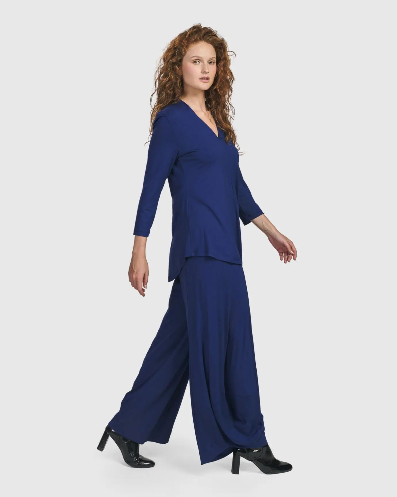 Women Alembika Plus<Essential V-Neck Top, Royal Blue
