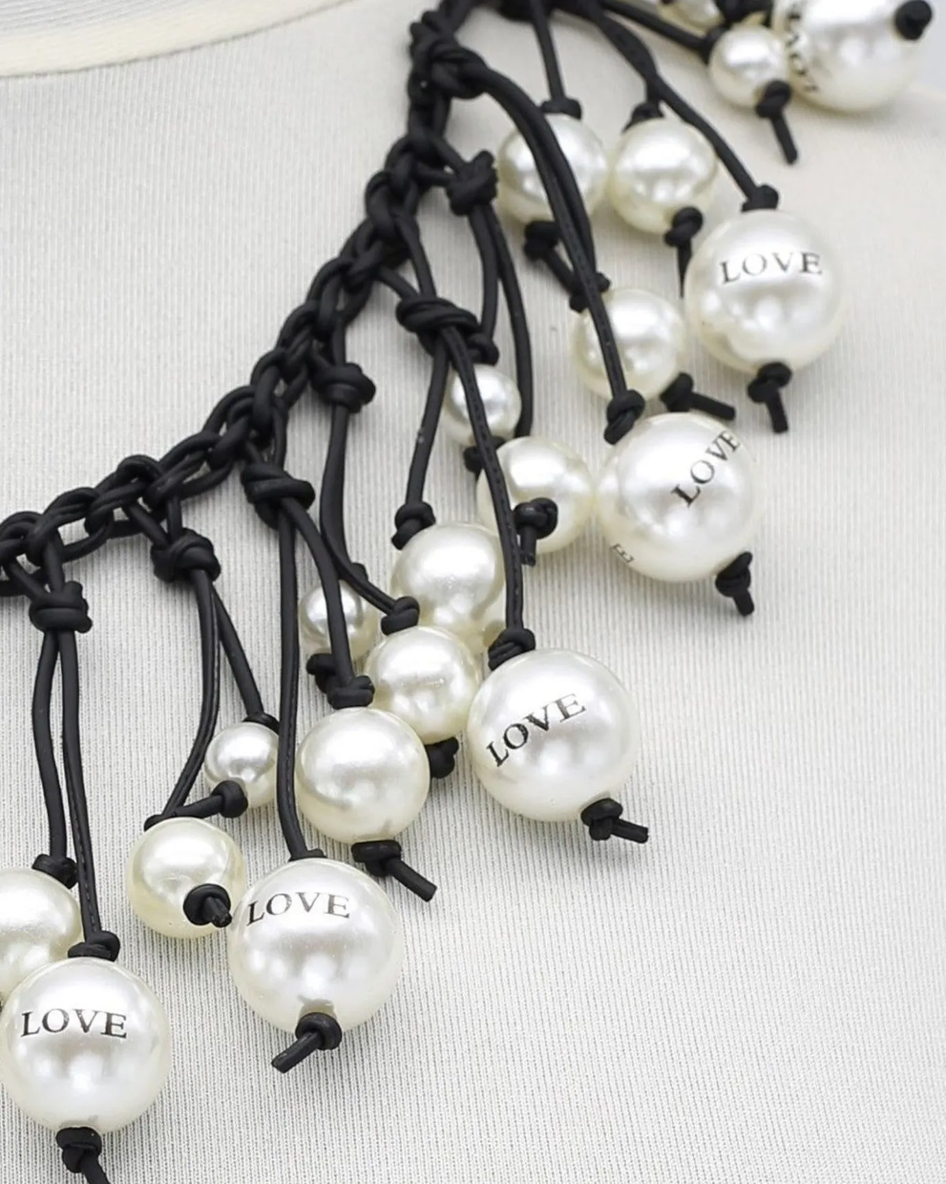 Women Alembika Accessories<Faux Pearl Cape Necklace, Love Letter