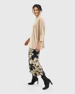Women Alembika Plus<Fawn Mockneck Top, Nude