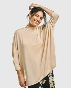 Women Alembika Tops & Tunics<Fawn Mockneck Top, Nude
