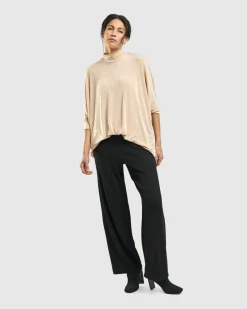 Women Alembika Tops & Tunics<Fawn Mockneck Top, Nude