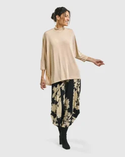 Women Alembika Tops & Tunics<Fawn Mockneck Top, Nude