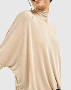 Women Alembika Tops & Tunics<Fawn Mockneck Top, Nude