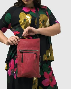 Women Alembika Accessories<Flat Stash Pouch Bag, Vermillion