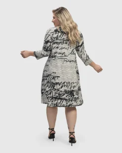 Women Alembika Plus<Flirty A Line Dress, Script