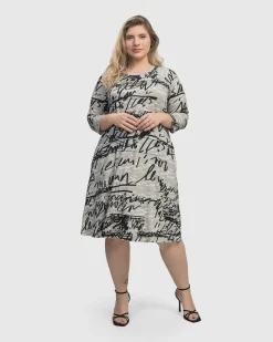 Women Alembika Dresses<Flirty A Line Dress, Script