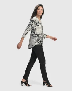 Women Alembika Plus<Flirty Signature V Neck Top, Script