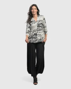 Women Alembika Plus<Flirty Signature V Neck Top, Script