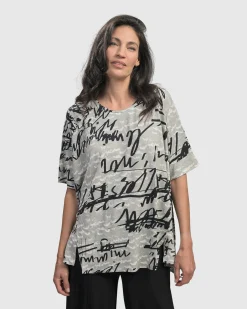 Women Alembika Plus<Flirty Swing T-Shirt, Script