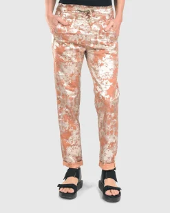 Women Alembika Pants & Skirts<Floral Iconic Stretch Jeans, Rust
