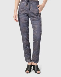 Women Alembika Pants & Skirts<Floral Iconic Stretch Jeans, Rust/Blue