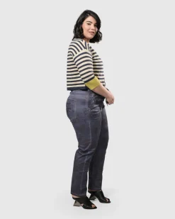 Women Alembika Pants & Skirts<Floral Iconic Stretch Jeans, Rust/Blue