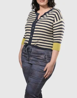 Women Alembika Pants & Skirts<Floral Iconic Stretch Jeans, Rust/Blue