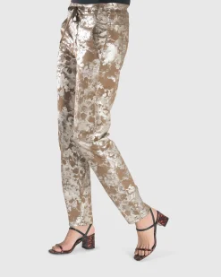 Women Alembika Pants & Skirts<Floral Iconic Stretch Jeans, Coffee