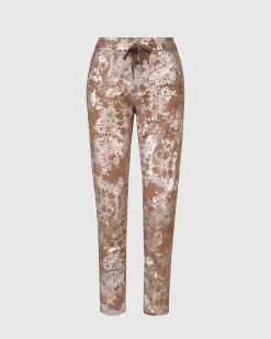 Women Alembika Pants & Skirts<Floral Iconic Stretch Jeans, Coffee