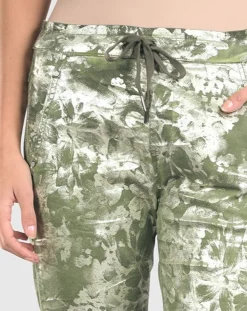Women Alembika Pants & Skirts<Floral Iconic Stretch Jeans, Olive