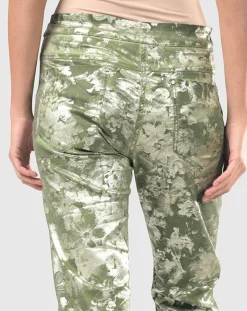 Women Alembika Pants & Skirts<Floral Iconic Stretch Jeans, Olive