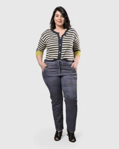 Women Alembika Plus<Floral Iconic Stretch Jeans, Rust/Blue