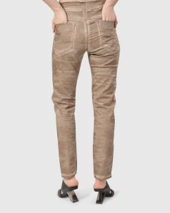 Women Alembika Pants & Skirts<Floral Iconic Stretch Jeans, Gold Wash