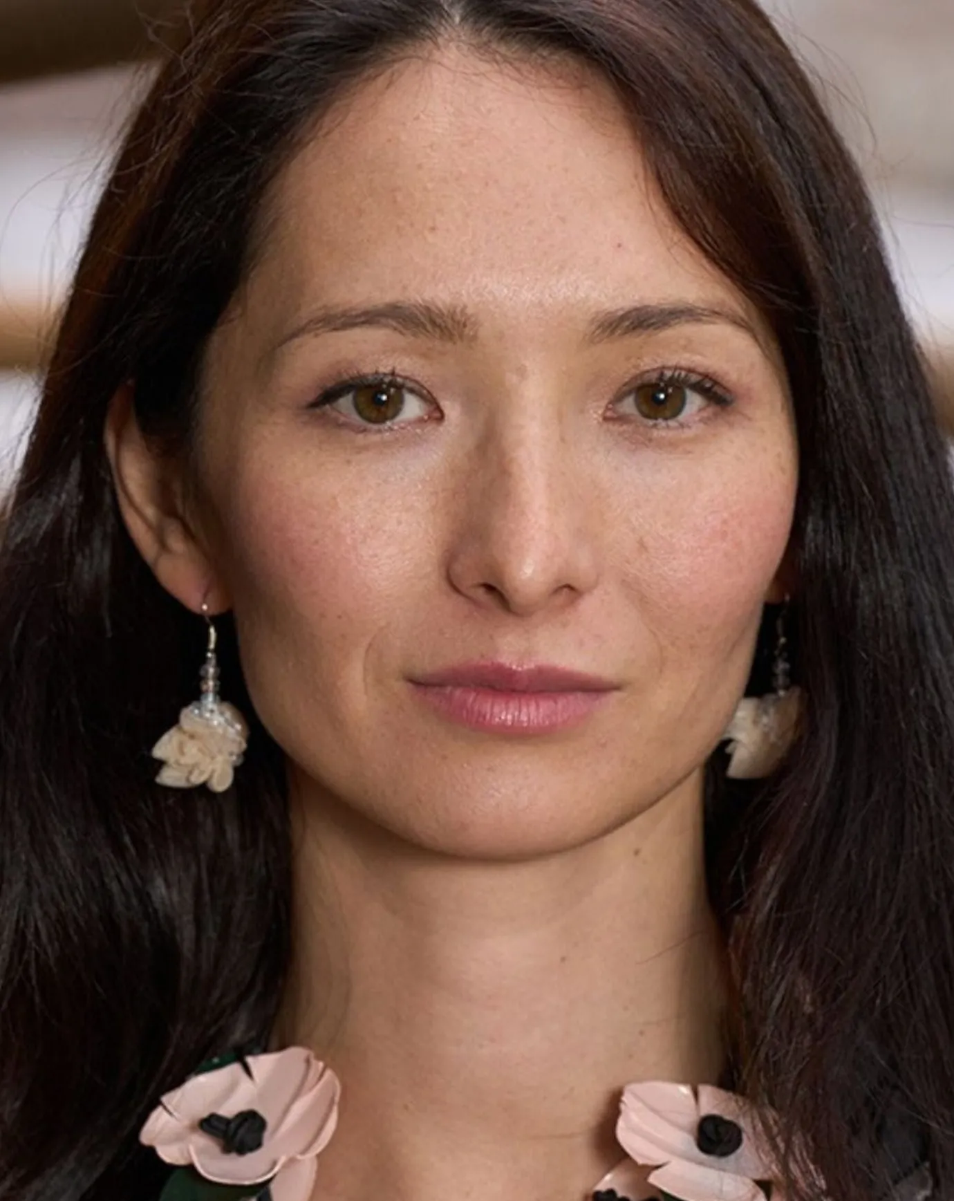 Women Alembika Accessories<Flower & Crystal Earrings, Nude