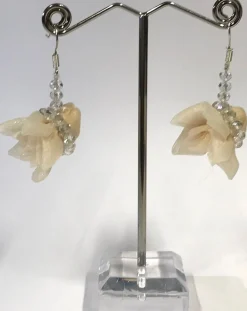 Women Alembika Accessories<Flower & Crystal Earrings, Nude