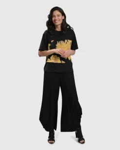 Women Alembika Tops & Tunics<Flower Girl Boxy Top, Gold