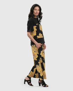 Women Alembika Tops & Tunics<Flower Girl Boxy Top, Gold
