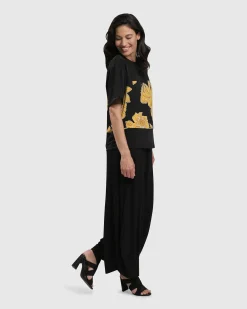 Women Alembika Tops & Tunics<Flower Girl Boxy Top, Gold