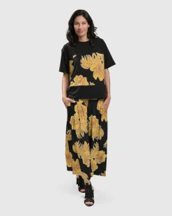 Women Alembika Plus<Flower Girl Boxy Top, Gold
