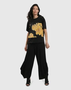 Women Alembika Plus<Flower Girl Boxy Top, Gold