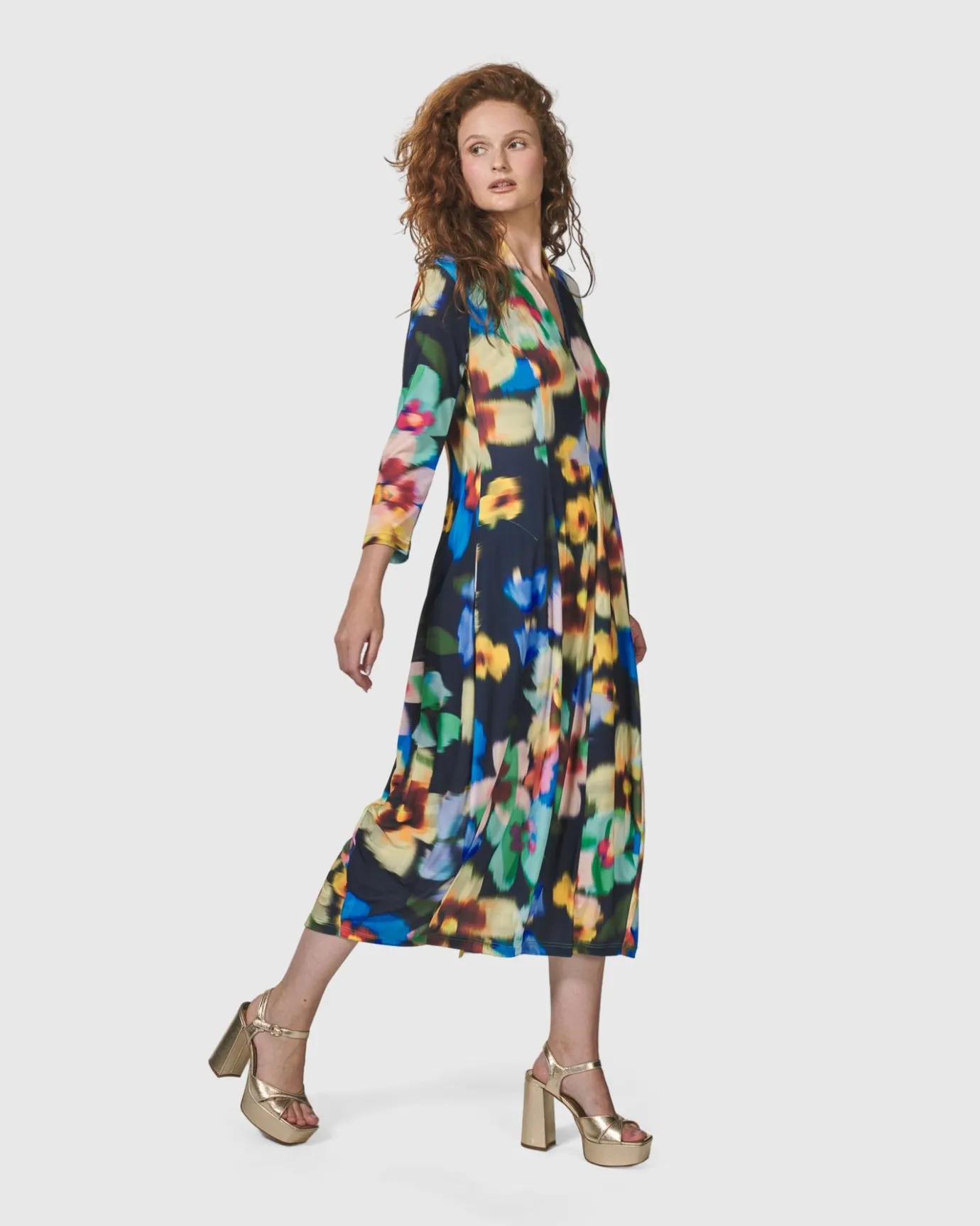 Women Alembika Plus<Forget-Me-Not Cocoon Dress, Garden