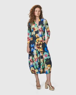 Women Alembika Plus<Forget-Me-Not Cocoon Dress, Garden