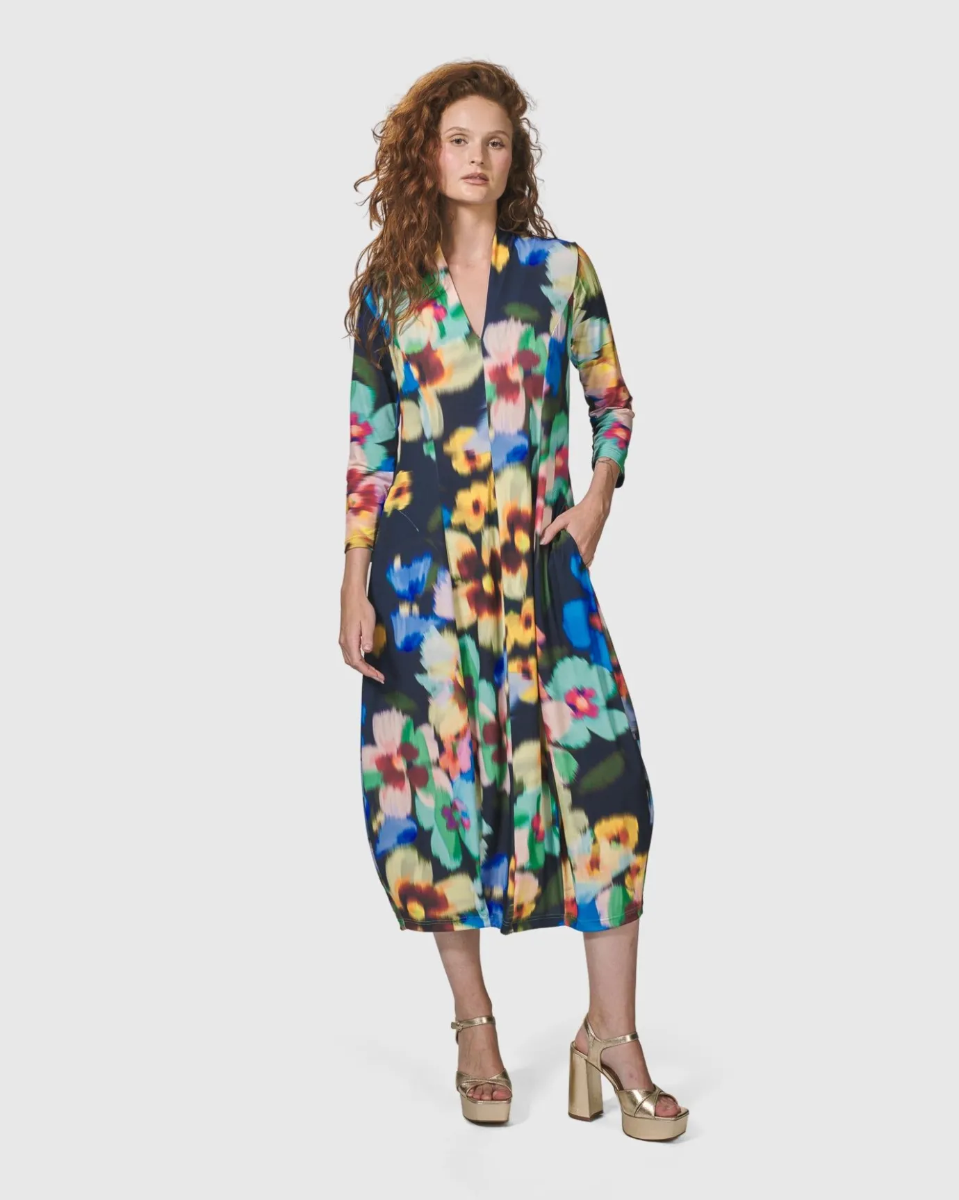Women Alembika Dresses<Forget-Me-Not Cocoon Dress, Garden