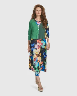 Women Alembika Plus<Forget-Me-Not Cropped Cardigan, Garden