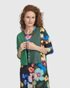 Women Alembika Jackets<Forget-Me-Not Cropped Cardigan, Garden
