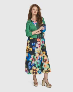 Women Alembika Jackets<Forget-Me-Not Cropped Cardigan, Garden
