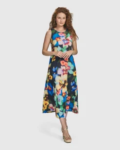 Women Alembika Dresses<Forget-Me-Not Sleeveless Maxi Dress, Garden