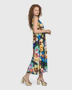 Women Alembika Dresses<Forget-Me-Not Sleeveless Maxi Dress, Garden