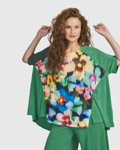 Women Alembika Plus<Forget-Me-Not Trapeze Top, Garden