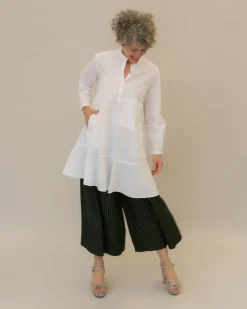Women Alembika Tops & Tunics<Freedom Flounce Tunic Shirt, White
