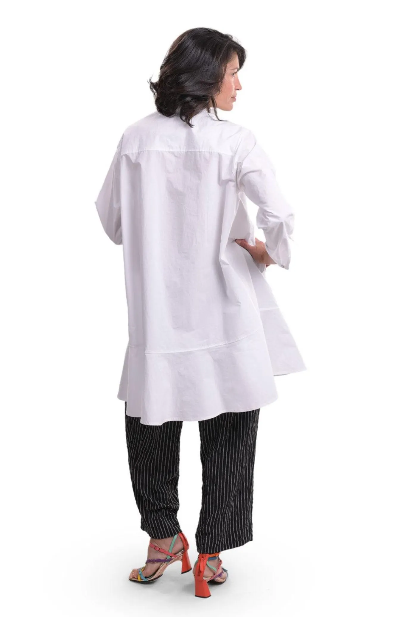 Women Alembika Tops & Tunics<Freedom Flounce Tunic Shirt, White