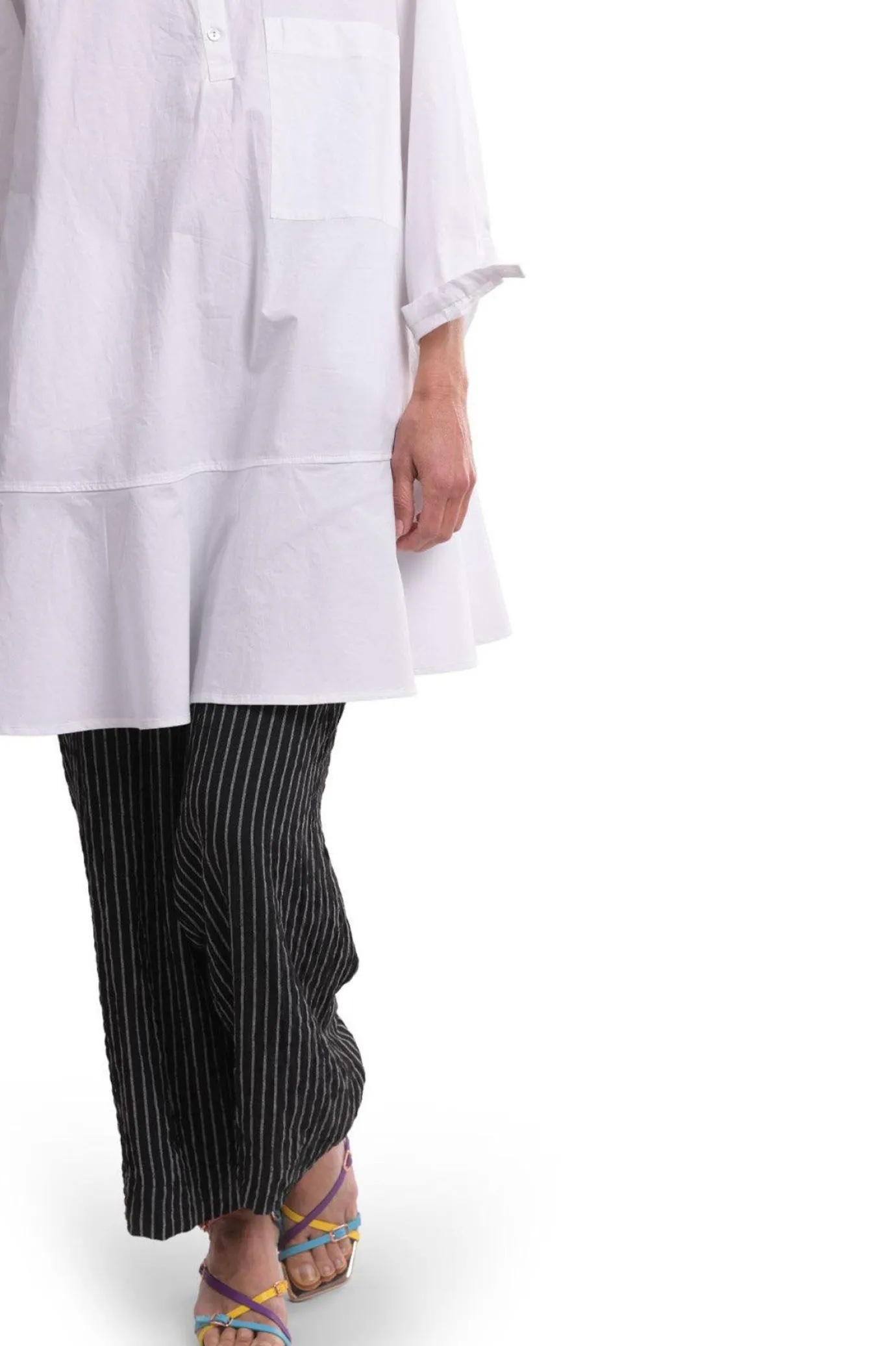 Women Alembika Tops & Tunics<Freedom Flounce Tunic Shirt, White