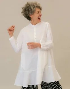 Women Alembika Plus<Freedom Flounce Tunic Shirt, White