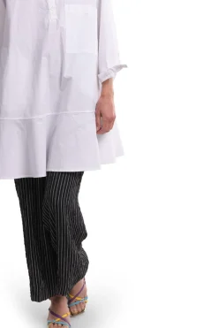 Women Alembika Plus<Freedom Flounce Tunic Shirt, White