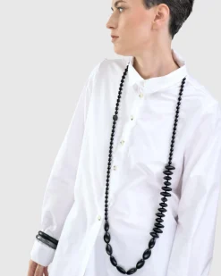 Women Alembika Jewelry<Fuji Bead Necklace, Black