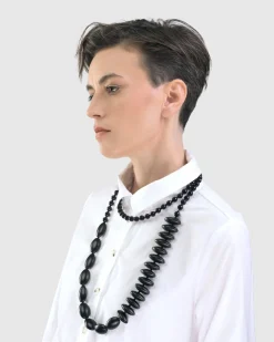 Women Alembika Accessories<Fuji Bead Necklace, Black