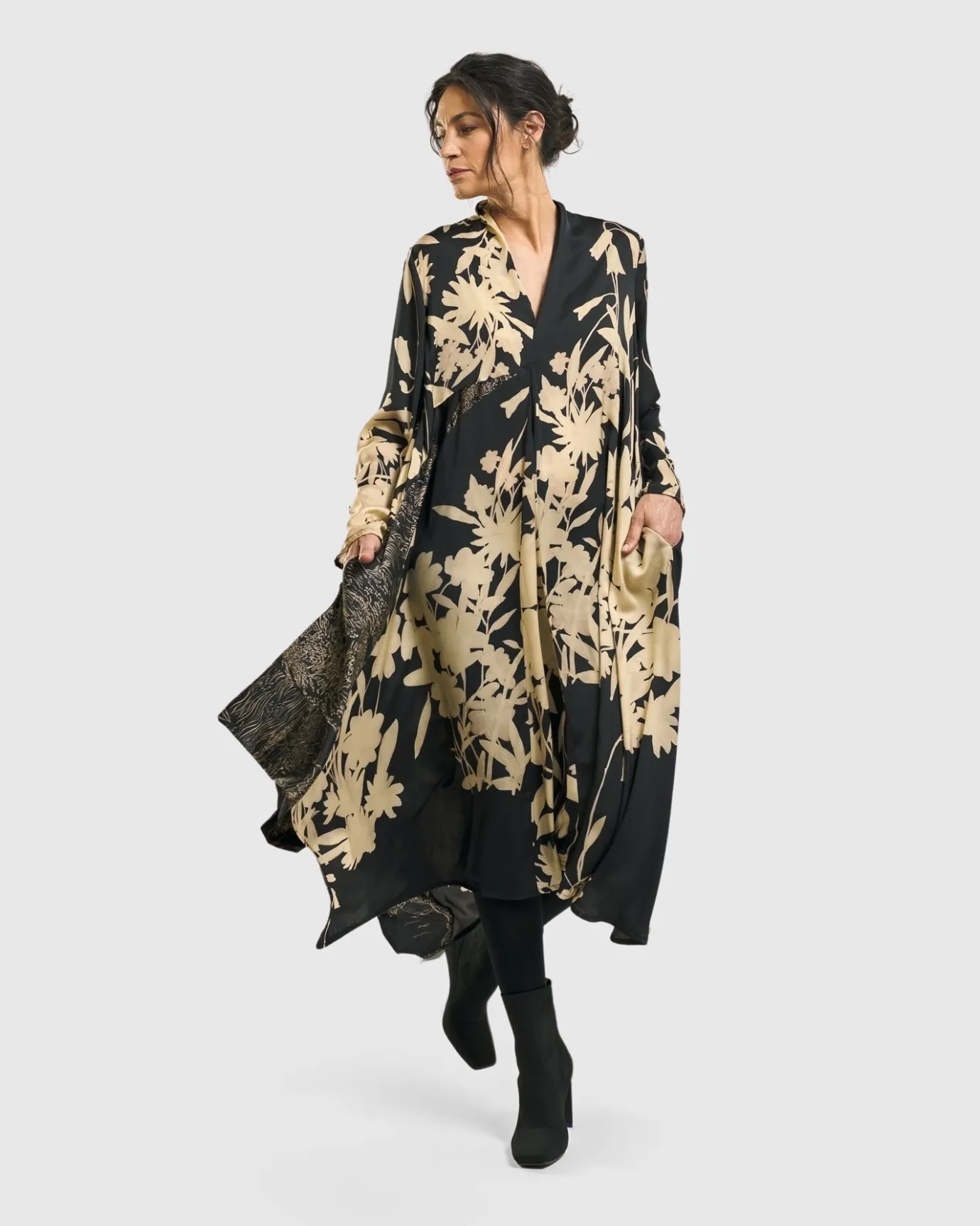 Women Alembika Dresses<Gaia A-Line Trapeze Dress, Floral